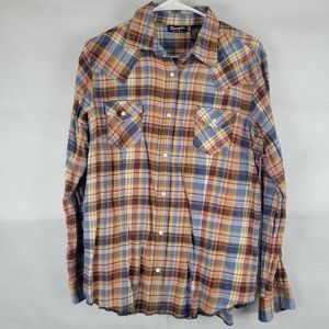 Wrangler Retro pearl snap button Western shirt large